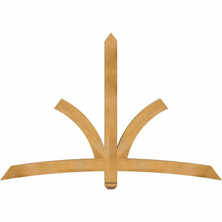 Ekena Millwork Davenport Rough Sawn Timber Gable Bracket, Western Red Cedar, 72"W x 48"H x 4"D x 4"F, 16/12 Pitch GBW072X48X0404DAV00RWR